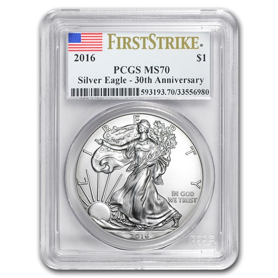 2016 Silver American Eagle MS-70 PCGS (FirstStrike®) 2016 Silver American Eagle MS-70 PCGS (FirstStrike®)